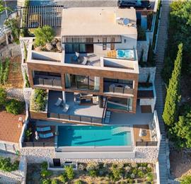 Luxury 4 Bedroom Villa with Heated Infinity Pool, Sauna, Gym, Jacuzzi and Sea Views in Vrbica, near Dubrovnik, Sleeps 8
